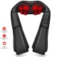 Масажер роликовий для шиї плечей та спини з інфрачервоним підігрівом Шіацу Inspire Q058 Black