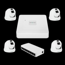 Комплект відеоспостереження на 4 камери GreenVision GV-IP-K-W96/4 3MP