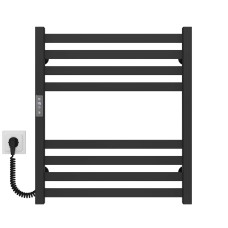 Рушникосушарка електрична Magnus П8 600х600 Deffi Чорний JD04 (A.MA.60.60.8.E.B.L.2)