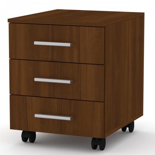 Комод на коліщатках Компаніт МП-3 Горіх екко 40х49х53 см Комод на коліщатках Компаніт МП-3 Горіх екко 40х49х53 см