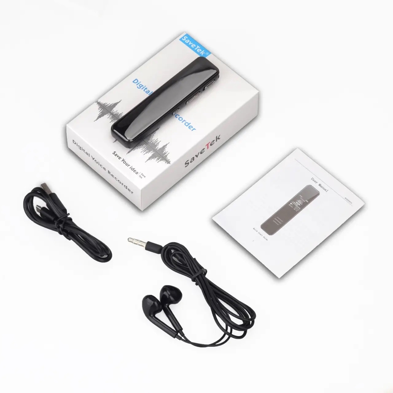 Професійний цифровий диктофон з активацією запису голосом Savetek GS-R60, 64 Гб пам'яті
