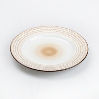 Тарілка десертна керамічна TS Kitchen 20,5 см у стилі ретро білий (HP23390)