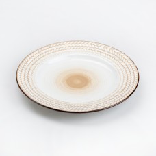 Тарілка десертна керамічна TS Kitchen 20,5 см у стилі ретро білий (HP23390)