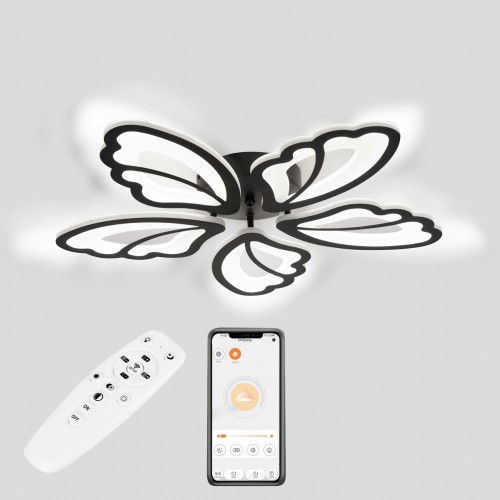 Стельова LED люстра Sunlight L77045/5 чорний