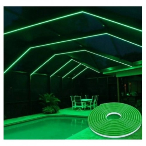 Силіконова стрічка NEON LED 0764 5 метрів 12V-220V Green Силіконова стрічка NEON LED 0764 5 метрів 12V-220V Green