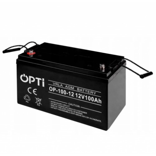 Акумулятор гелевий Opti AGM 100 Ah 12V Volt Polska