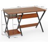 Письмовий стіл GoodsMetall із металу з полицями Лофт 1200х600х750 СТП128