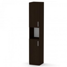 Шафа книжкова Компаніт КШ-10 35х37х195 см Венге темний