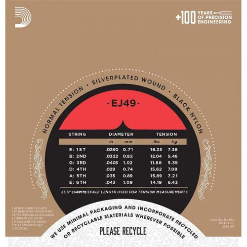 Струни для класичної гітари D'Addario EJ49 Classic Guitar Strings Струни для класичної гітари D'Addario EJ49 Classic Guitar Strings