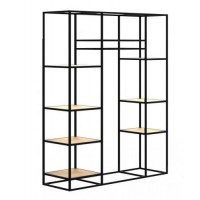 Стелаж для зберігання в стилі Loft NS-1716 2030x1600x500 мм Черный Стелаж для зберігання в стилі Loft NS-1716 2030x1600x500 мм Черный