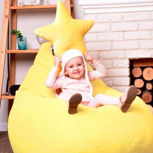 Крісло Мішок Груша Велюр 150х100 Студія Комфорту Великий жовтий Крісло Мішок Груша Велюр 150х100 Студія Комфорту Великий жовтий