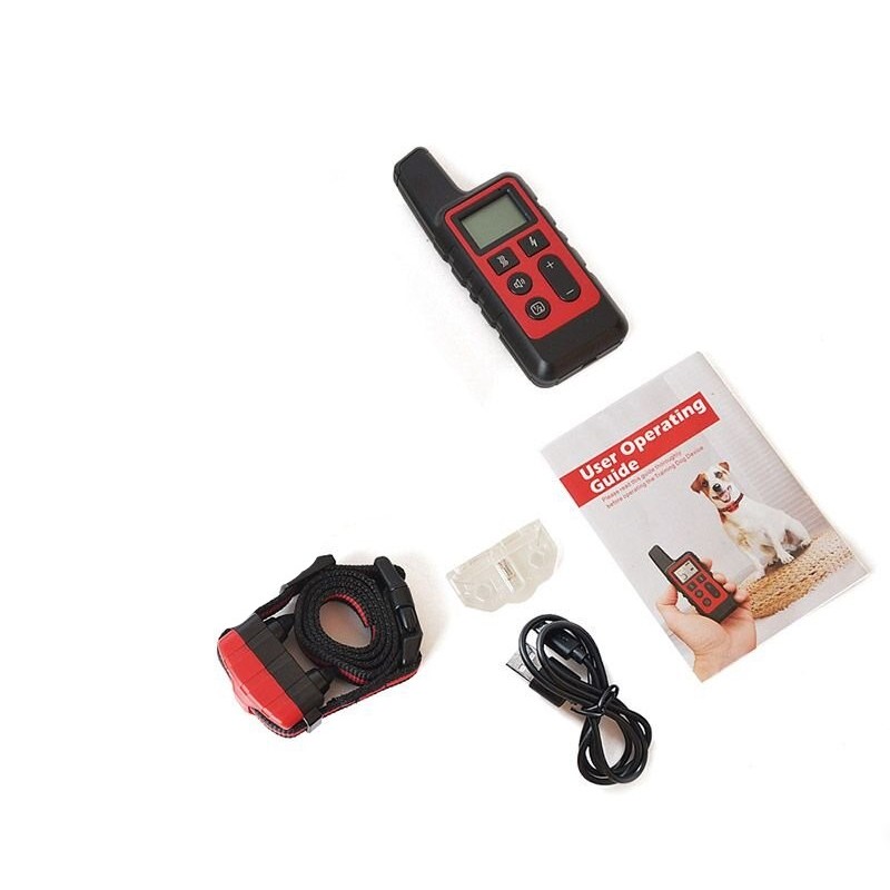 Електронашийник для собак дресирувальний Pet DTC-500 водонепроникний, дальність до 500 метрів, червоний
