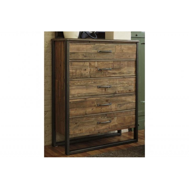 Тумба-стелаж для речей у стилі Loft NS-2177 1390x1050x450 мм Черный