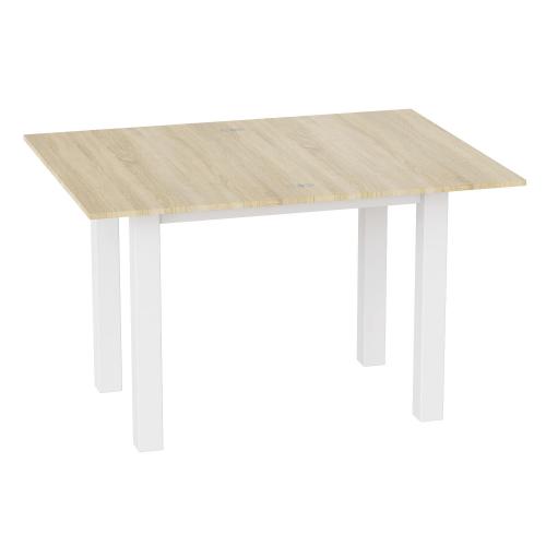 Стіл кухонний разкладний Art In Head Dinner 90*60/120 см Дуб сонома + Білий Стіл кухонний разкладний Art In Head Dinner 90*60/120 см Дуб сонома + Білий