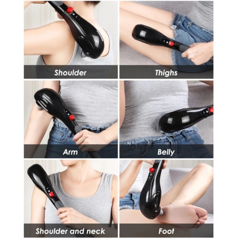 Масажер ручний для тіла No Brand B-6 5 насадок Чорний (1797877216)