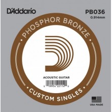 Струна D'Addario PB036 Phosphor Bronze .036