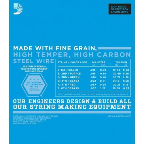 Струни для електрогітари D'Addario EXL115BT Nickel Wound Balanced Tension Medium Electric Strings 11/50
