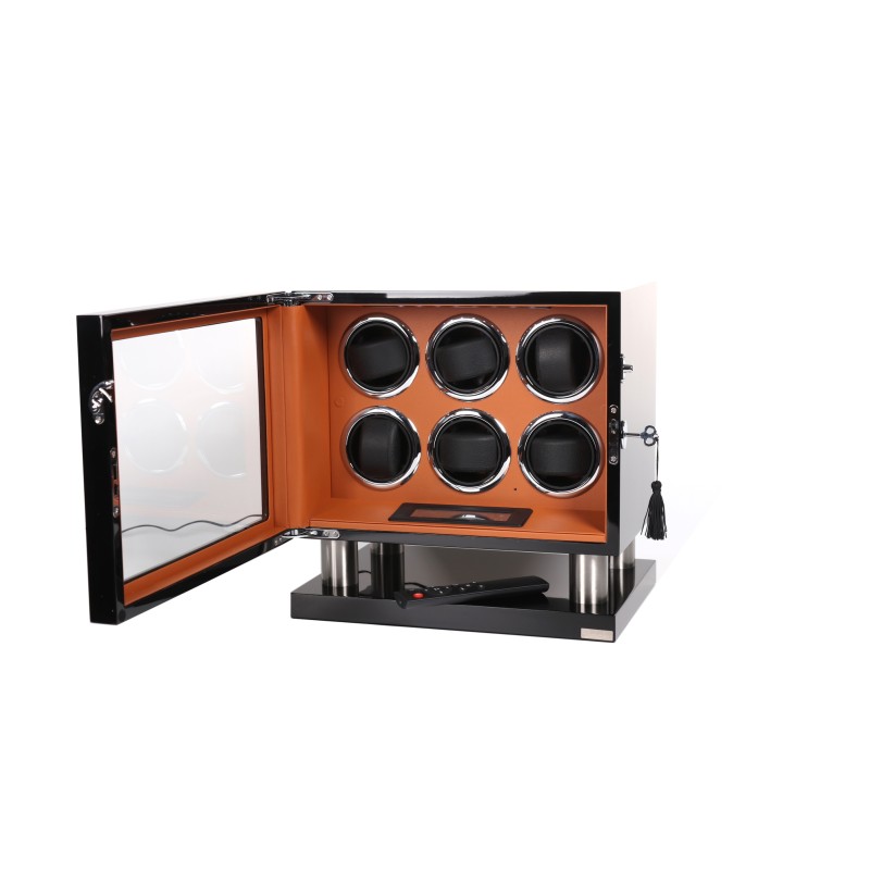 Шкатулка Salvadore для підзаводу 6 годинників 8006/BBR/D 6x6 Чорний