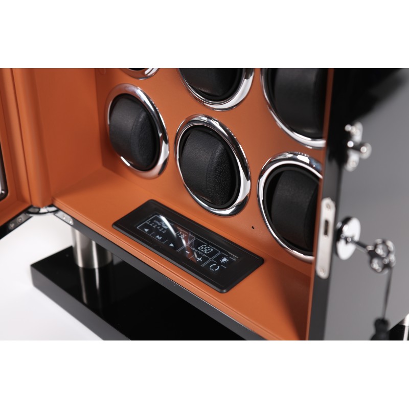 Шкатулка Salvadore для підзаводу 6 годинників 8006/BBR/D 6x6 Чорний