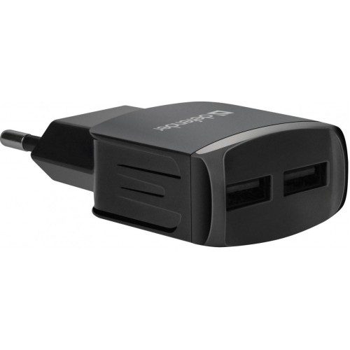 Мережевий зарядний пристрій Defender EPA-13 Black, 2xUSB, 5V/2.1A, package (83840) (6505075) Мережевий зарядний пристрій Defender EPA-13 Black, 2xUSB, 5V/2.1A, package (83840) (6505075)