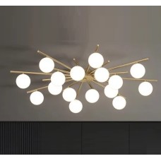 Світлодіодна люстра No Brand Промені 5009 Золотистий на 16 плафонів