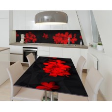 Наклейка 3Д вінілова на стіл Zatarga «Пристрасть, що палає» 650х1200 мм для будинків, квартир, столів, кав'ярень, кафе