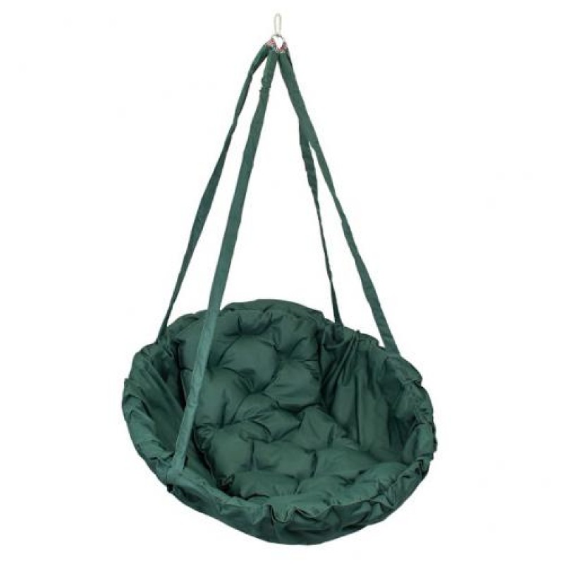 Підвісне крісло садовий гойдалка Coolki Оксфорд 600 Темно Зелений (Діаметр 100 см)