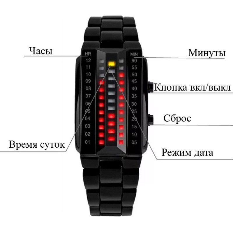 Годинник чоловічий Skmei 1035 Чорний