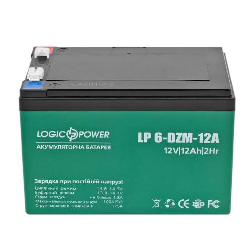 Тягова акумуляторна батарея AGM LogicPower LP 6-DZM-12 12V 12Ah в інтернет супермаркеті PbayMarket!