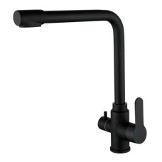 Змішувач для кухні Zerix DAX-021 Black з вих. для питної води (нерж. сталь) (ZX4825)