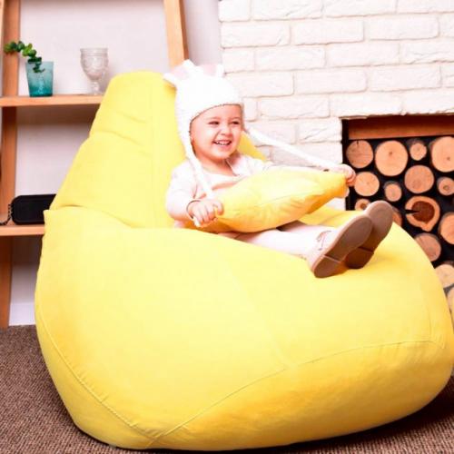 Крісло Мішок Груша Велюр 150х100 Студія Комфорту Великий жовтий Крісло Мішок Груша Велюр 150х100 Студія Комфорту Великий жовтий