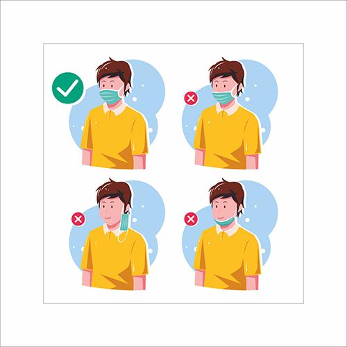 Табличка Vivay Як носити маски правильно 30x30 см (7662) Табличка Vivay Як носити маски правильно 30x30 см (7662)