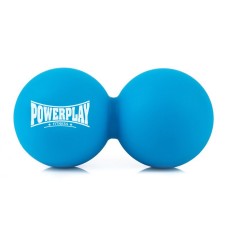 Масажний подвійний м'яч PowerPlay PP-4355 Silicone Lacrosse Peanut Ball 6.3х12.6 см Синій