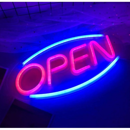Неонова світлодіодна вивіска Angel Відкрито OPEN 45*22 см