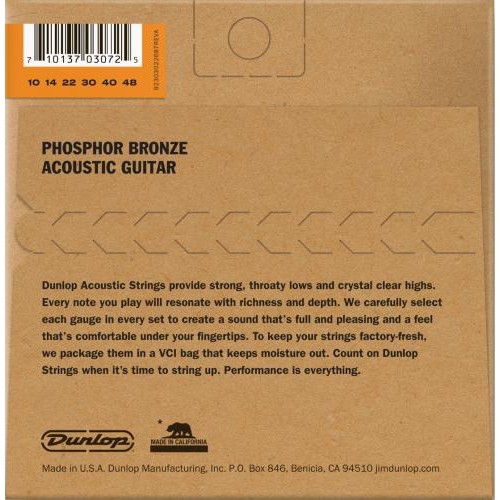 Струни для акустичної гітари Dunlop DAP1048 Acoustic Phosphor Bronze Extra Light Guitar Strings 10/48 Струни для акустичної гітари Dunlop DAP1048 Acoustic Phosphor Bronze Extra Light Guitar Strings 10/48
