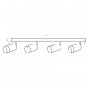Спот Polux Arras 5.5x59.5x16.5 см Чорно-золотистий (Pol323569)