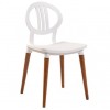 Стілець SDM пластиковий Турин пластик білий ніжки Бук