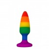 Силіконова анальна пробка Wooomy Hiperloo Silicone Rainbow Plug S, діаметр 2,4 см, довжина 9 см в інтернет супермаркеті PbayMarket!