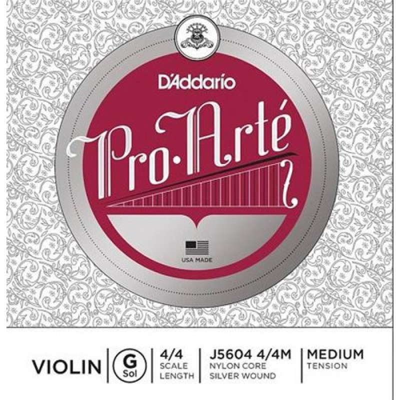 Струна D'Addario J5604 4/4M Pro-Arte Violin G String Medium Tension