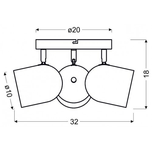 Спот Candellux Azuro 32x18 см Білий (98-63274)