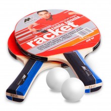 Набір для настільного тенісу 2 ракетки, 2 м'ячі MK MT-3311 (деревина, гума, пластик) (PT0726)