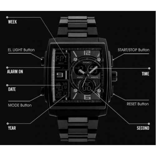 Наручний годинник Durable Skmei 1274 Black Наручний годинник Durable Skmei 1274 Black
