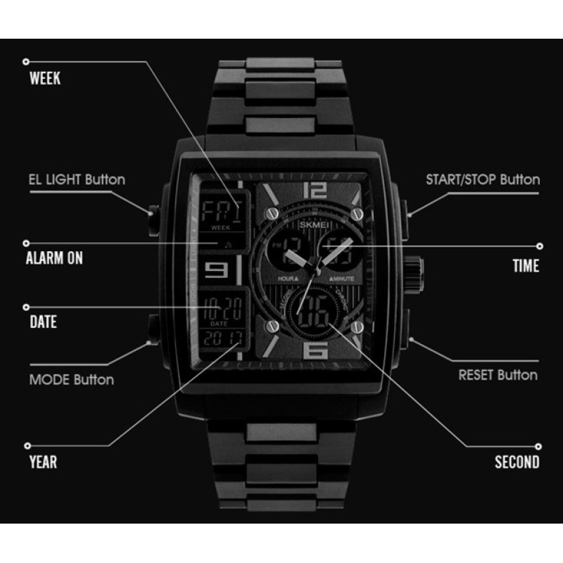 Наручний годинник Durable Skmei 1274 Black