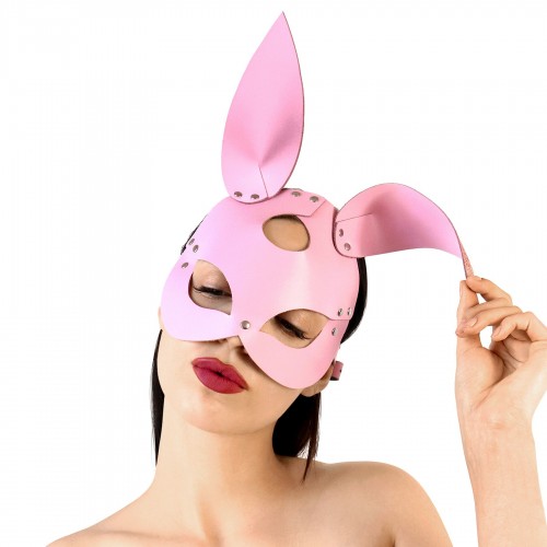 Шкіряна маска Зайчика Art of Sex - Bunny mask, колір Рожевий в інтернет супермаркеті PbayMarket!