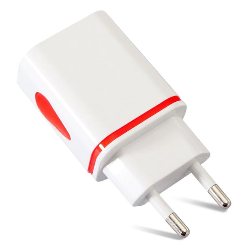 USB зарядка 5 вольт 1.1 ампера 6 Ватт на 2 USB порти із захистом від перевантаження та підсвіткою F5