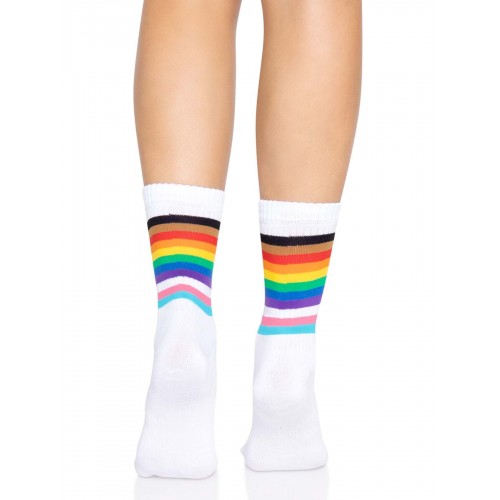 Шкарпетки жіночі в смужку Leg Avenue Pride crew socks Rainbow, 37–43 розмір в інтернет супермаркеті PbayMarket!