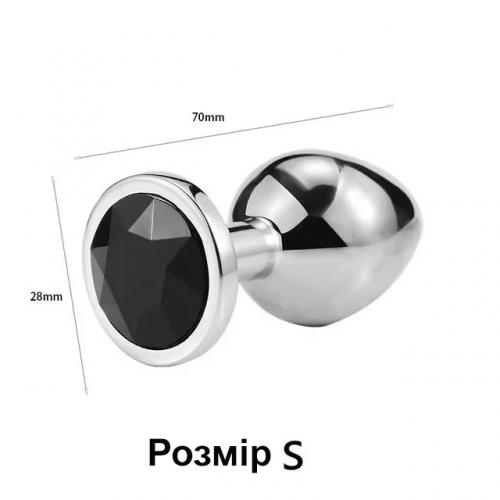 Анальна пробка з кристалом We Love із медичної сталі S чорна в інтернет супермаркеті PbayMarket!