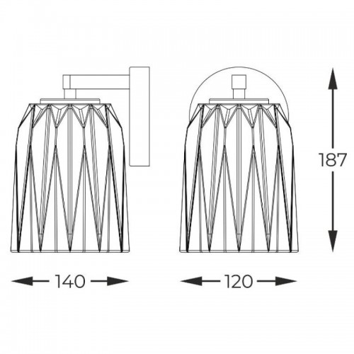Бра Zumaline Tazza 12x14x18.7 см Золотистий (ZuW0590-01A-V7AC)