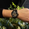 Чоловічий наручний годинник BESTA Skeleton UA Чорний