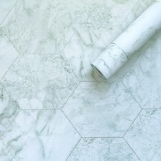 Самоклеюча плівка Sticker Wall SW-00001215 Нефритовий мармур срібні стільники 0,45х10м
